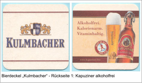 Bierdeckel „Kulmbacher“ - Rückseite 1: Kapuziner alkoholfrei