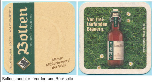 Bolten Landbier - Vorder- und Rückseite