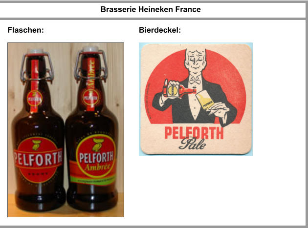 Brasserie Heineken France Bierdeckel: Flaschen: