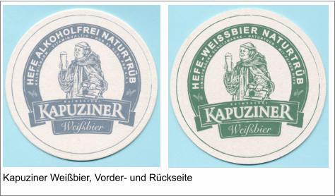 Kapuziner Weißbier, Vorder- und Rückseite