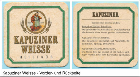 Kapuziner Weisse - Vorder- und Rückseite